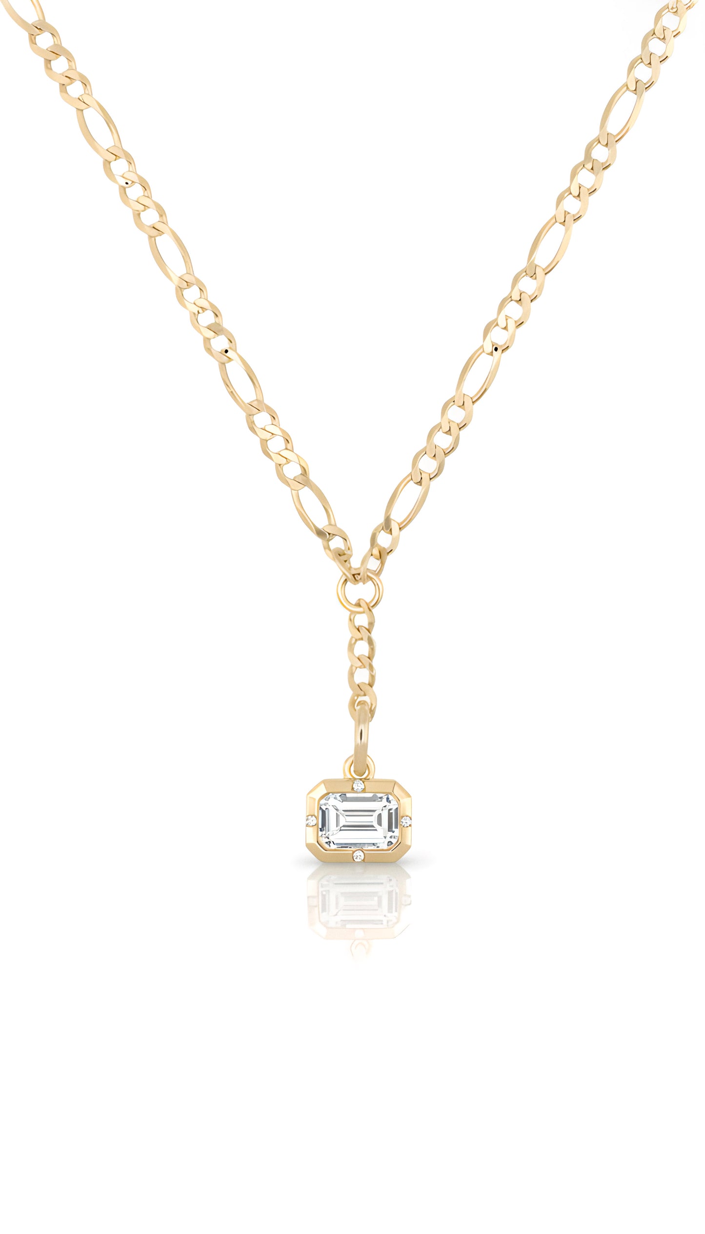 Removable Gem Line Necklace